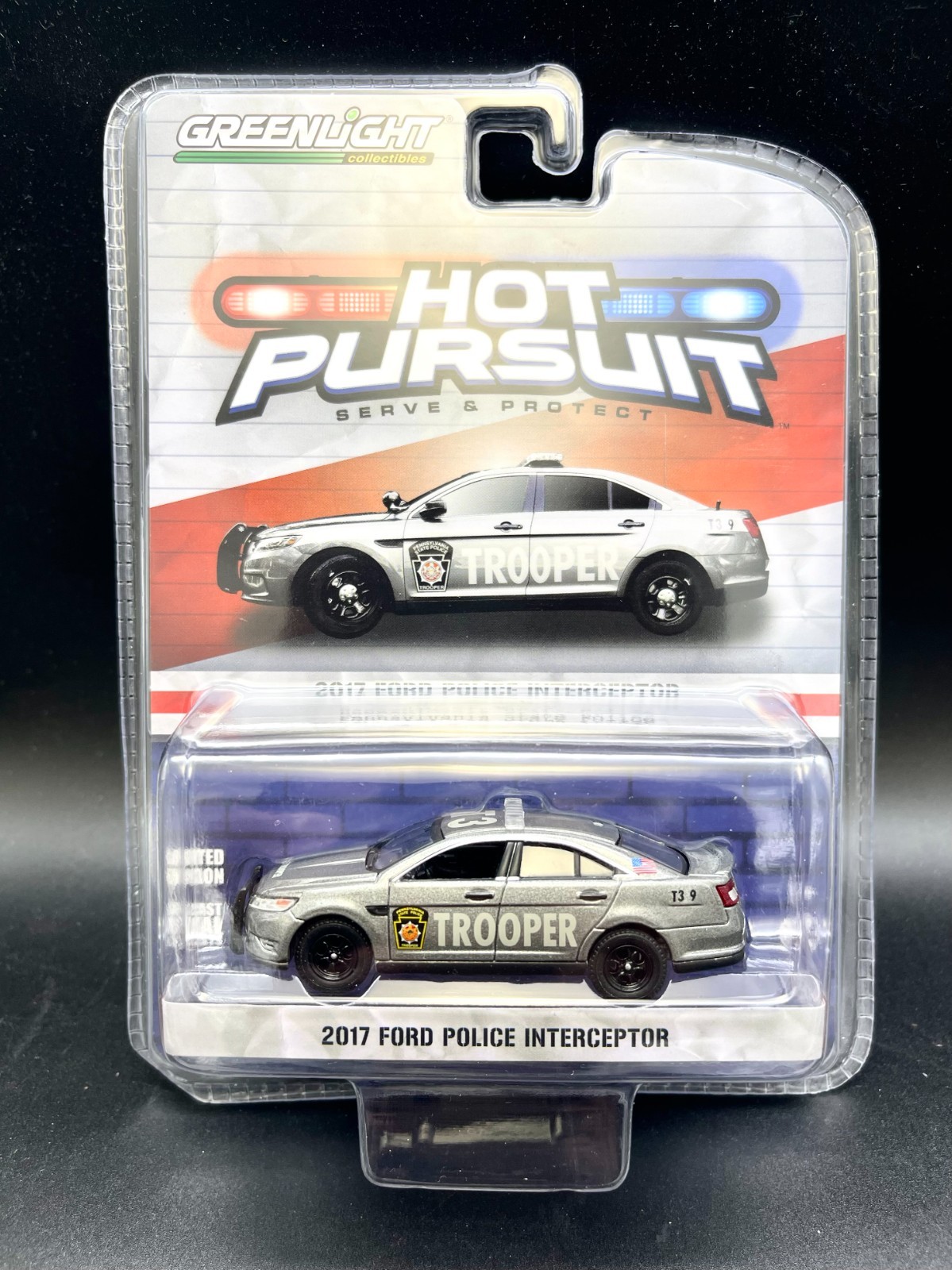 Greenlight Hot Pursuit Exclusive Pennsylvania Trooper 2017 Ford Taurus Police D2