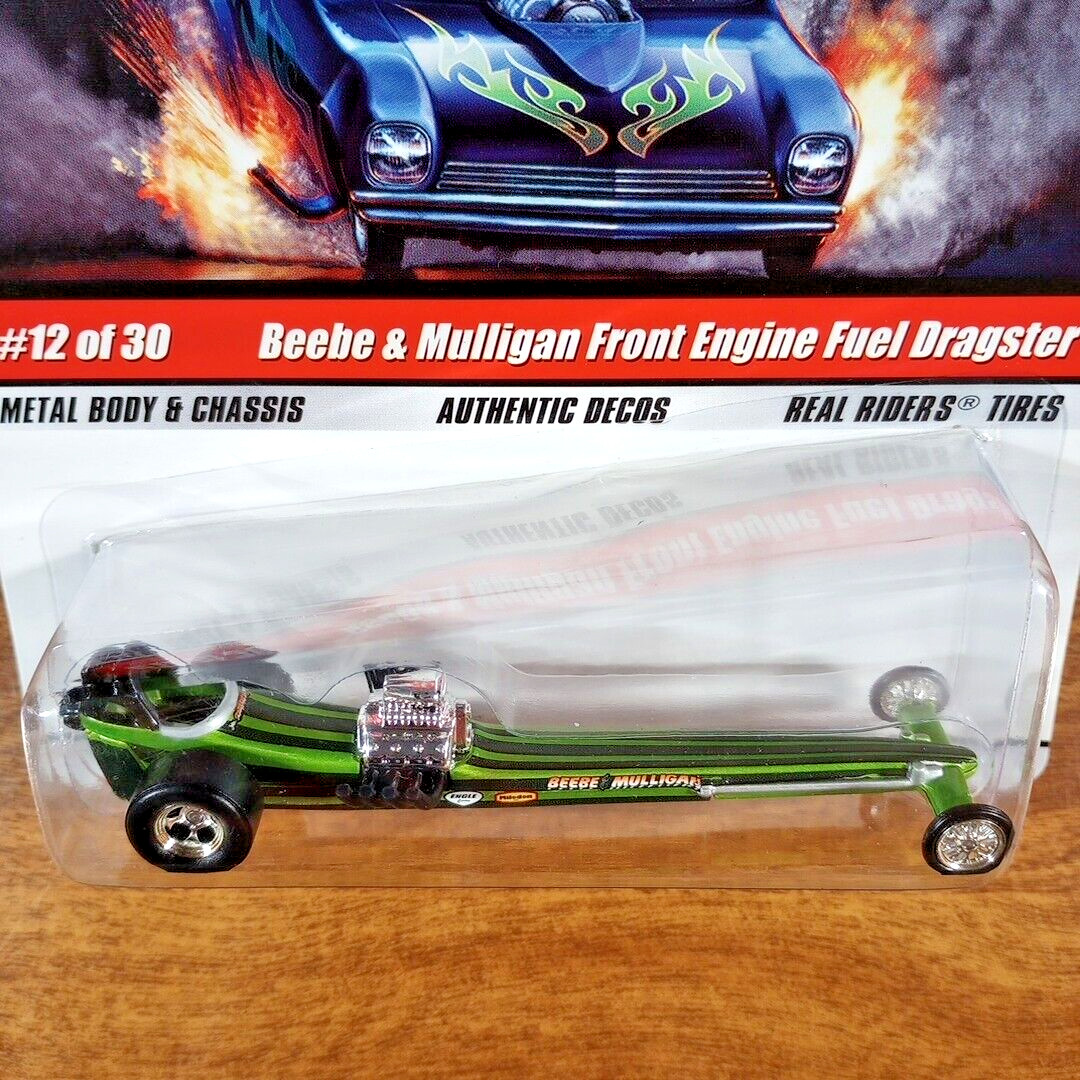 Hot Wheels Drag Strip Demons Beebe & Mulligan Front Engine Fuel Dragster RR 2009