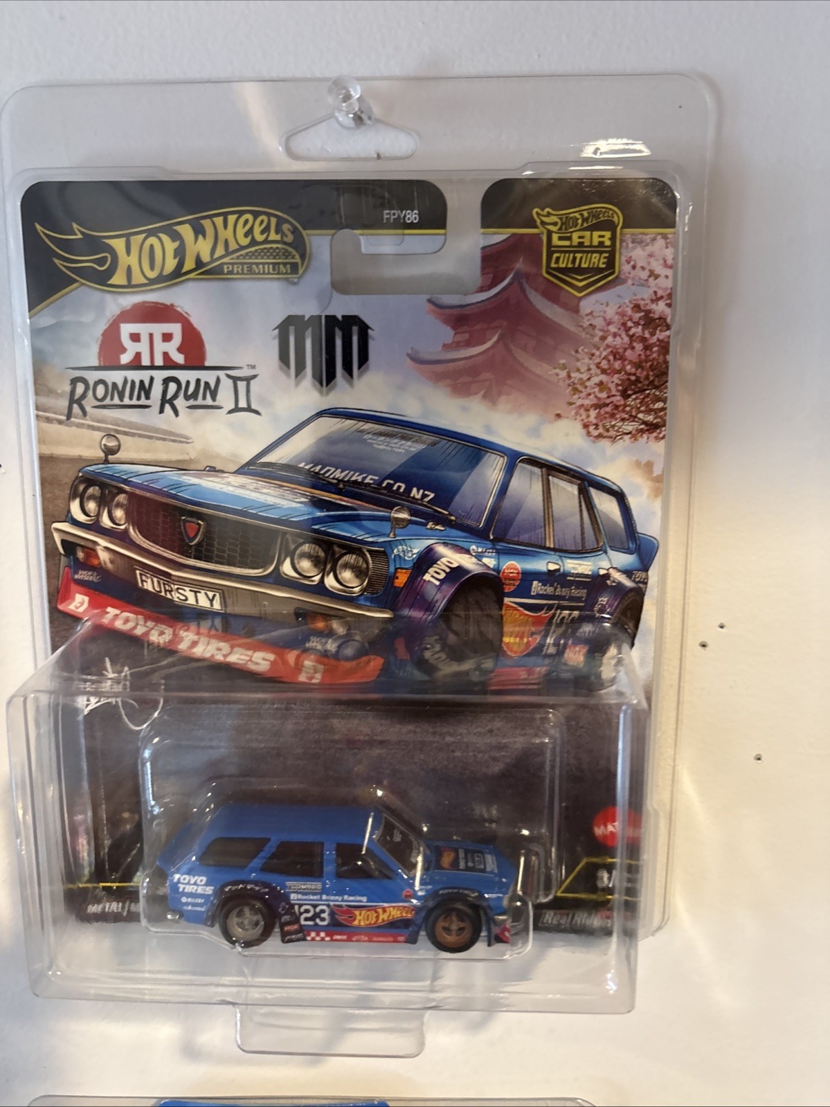 2025 Hot Wheels Premium Blue Mad Mike MAZDA RX-3 WAGON Ronin Run 2 New Rare HTF