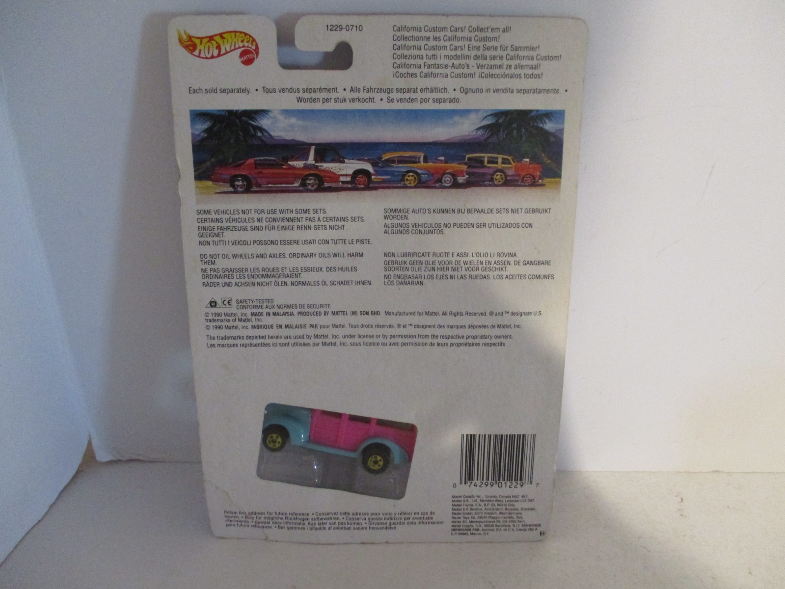 Hot Wheels California Custom 1940’s Woodie Pink & Blue 1990 MOC