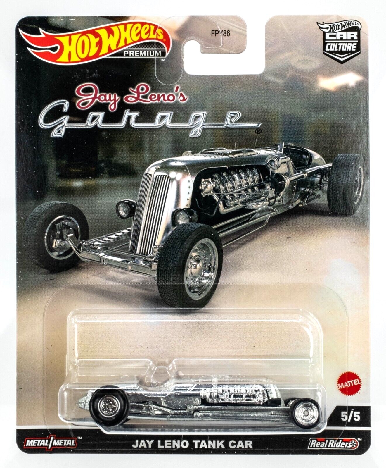 Hot Wheels 1:64 Car Culture Jay Leno Tank Car Diecast Model HCJ85 Silver New