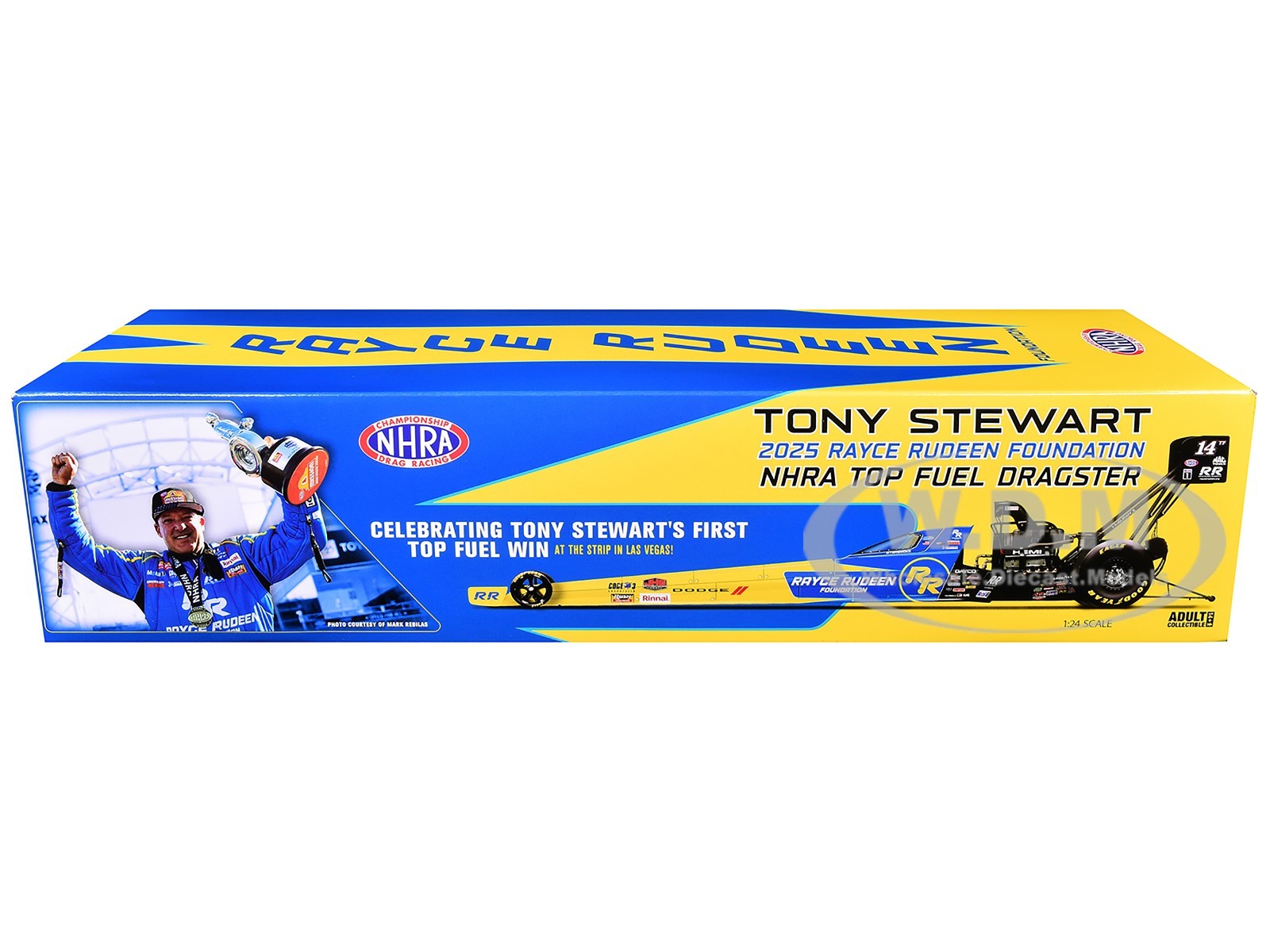 NHRA TOP FUEL DRAGSTER #14TF STEWART “RRF” (2025) 1/24 BY AUTO WORLD AWN052