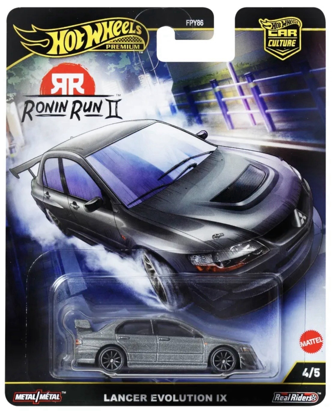 HOT WHEELS MITSUBISHI LANCER EVOLUTION IX RONIN RUN 2 CAR CULTURE PREMIUM