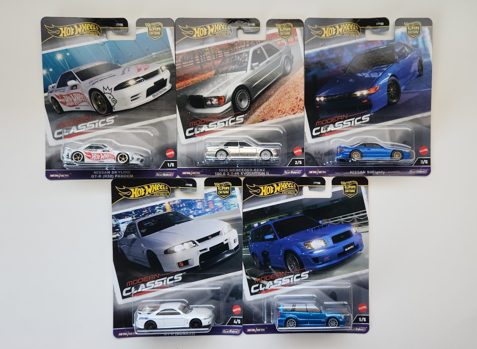 Hot Wheels Car Culture Premium 2024 Modern Classics Set of 5