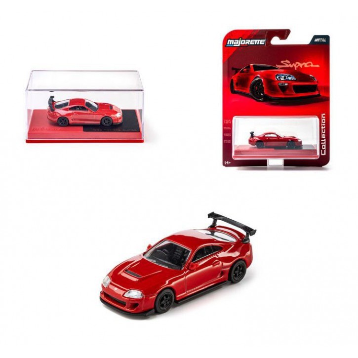 NEW 2026 Majorette Collection Series *1995 TOYOTA SUPRA* Red Coupe Plastic Case