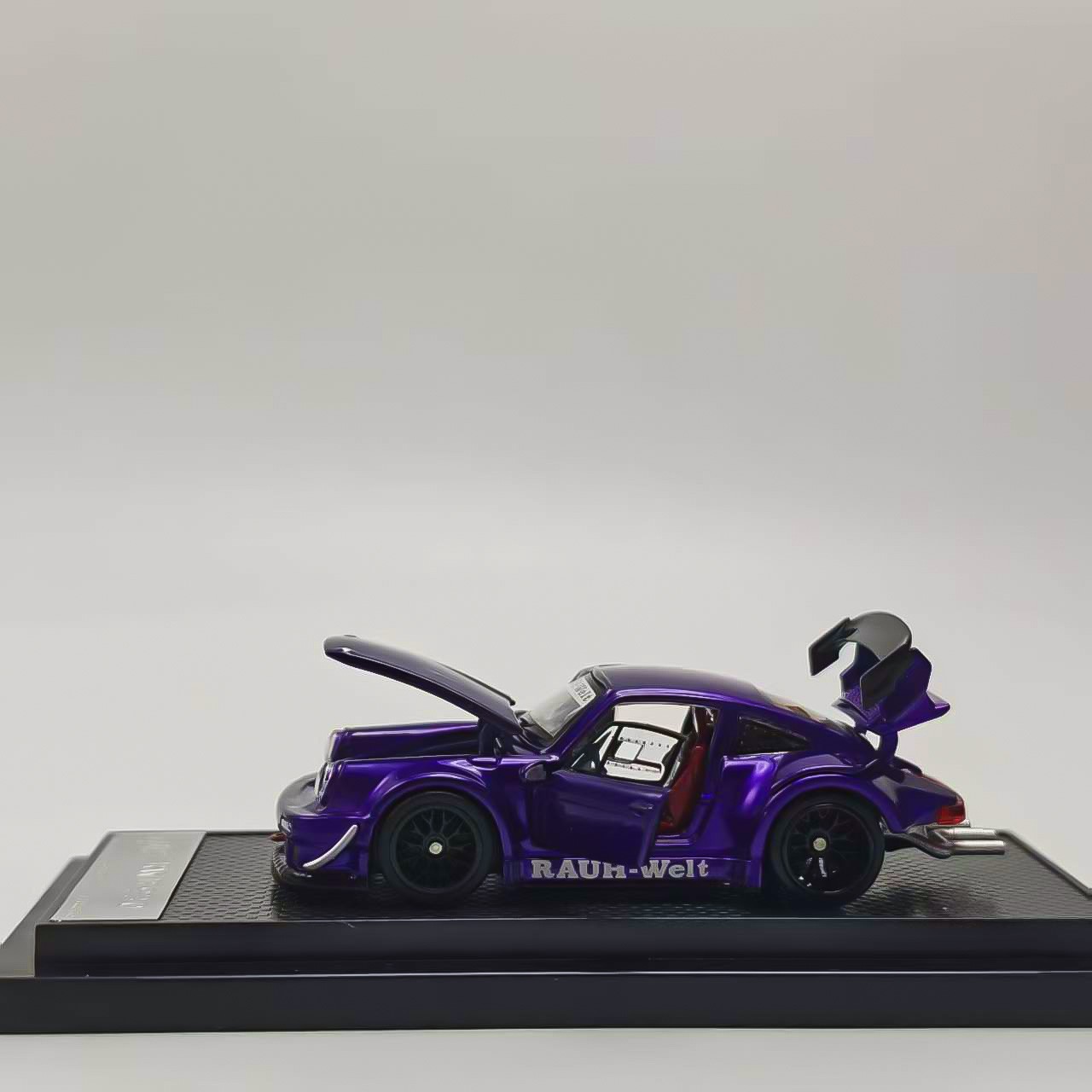 FG 1:64 Purple Porsche RWB 930 Sports Full Open Diecast Model Car Collection