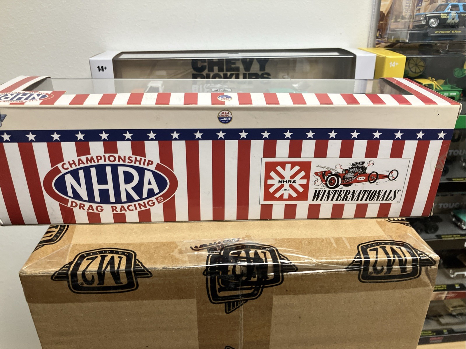 M2 NHRA 1958 Chevrolet Cameo Truck & 1957 Chevrolet Gasser CHASE in box