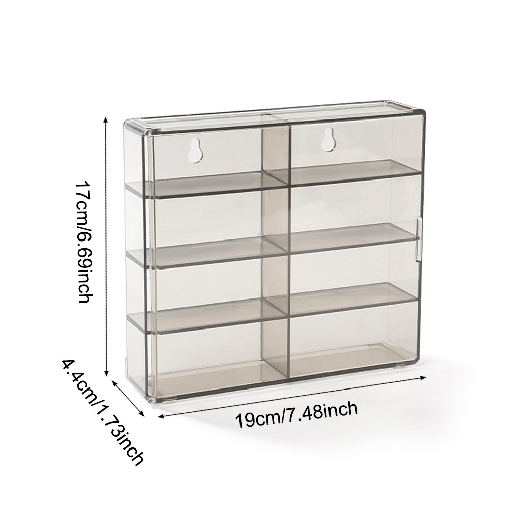 8-Grid Acrylic Display Case Storage Box For 1/64 Scale Diecast Cars Collectibles