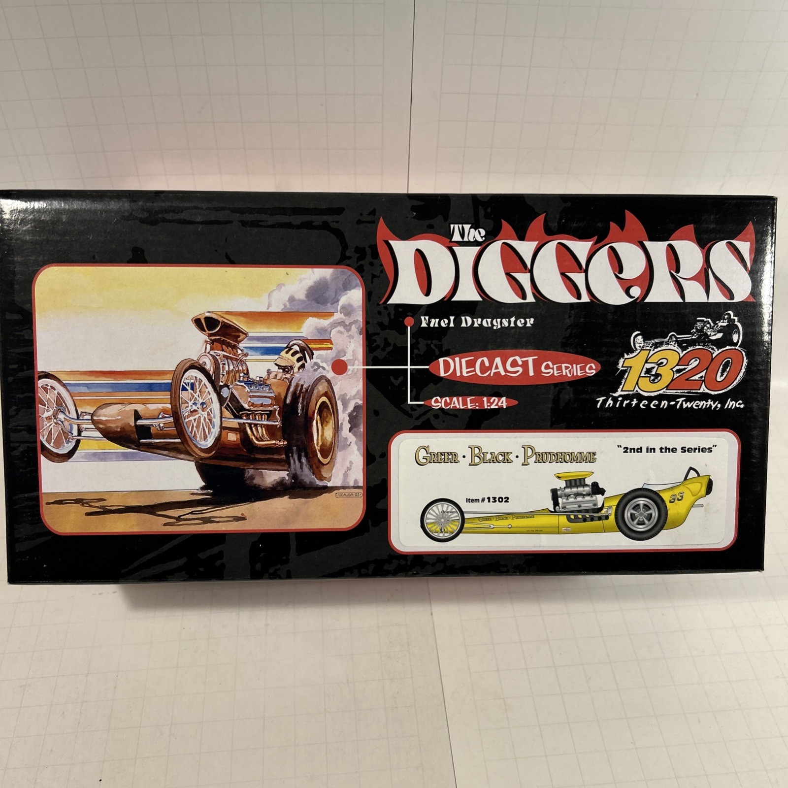 1320 The Diggers #1302 NHRA Greer Black Prudhomme 1302 Of 5000 Limited Edition