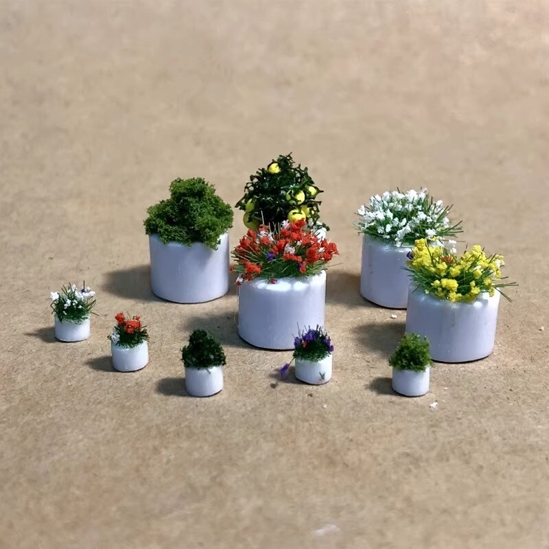 Diorama 1:64 Scale Vine Green Plants Potted Plant Model Scene Display Prop Model