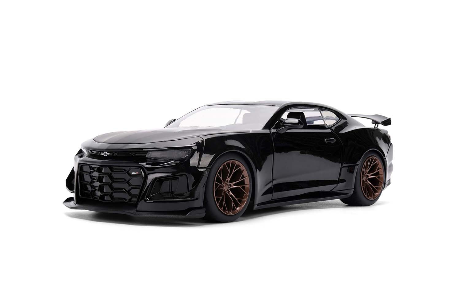 Jada Fast & Furious 2024 Chevy Camaro ZL1 1LE, Black Die-Cast Model Car, 1:24