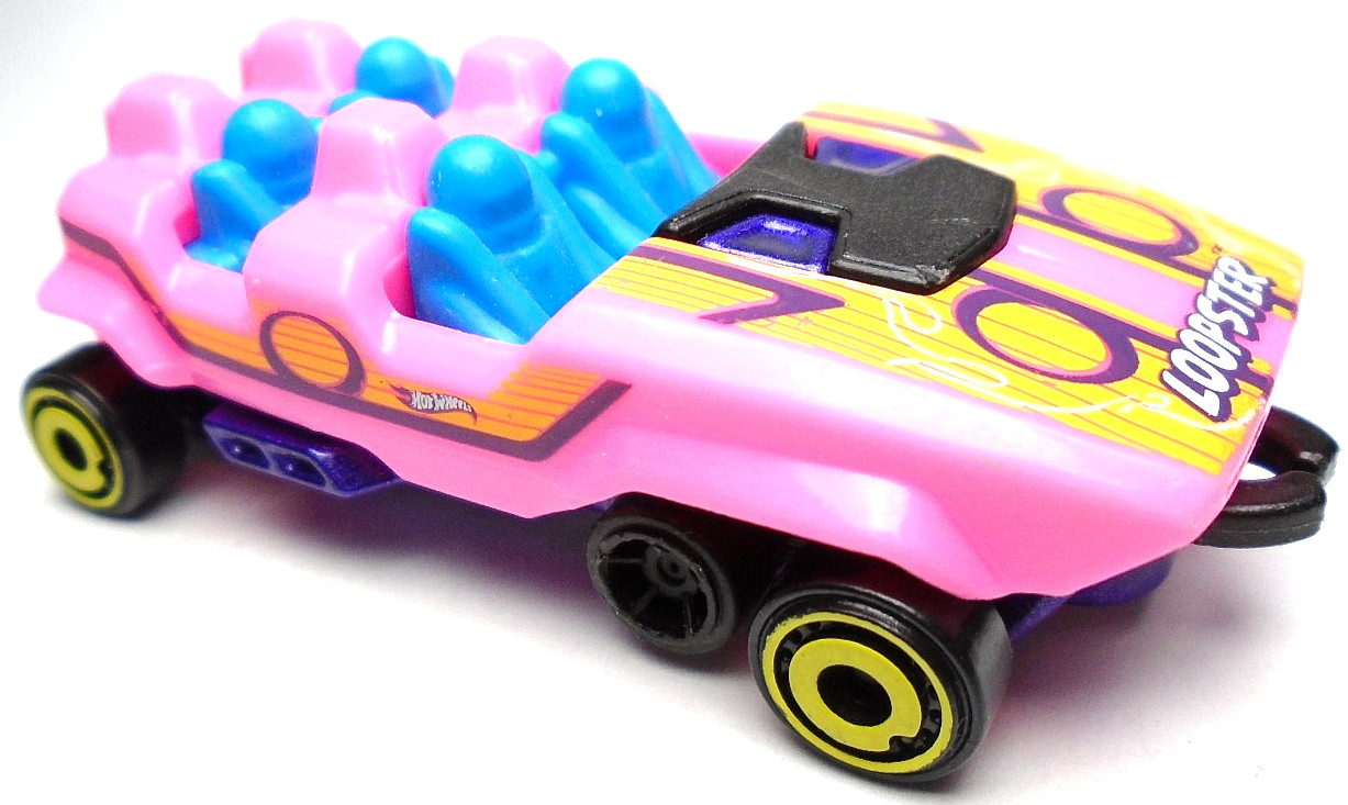 2020 HOT WHEELS HW LOOPSTER PINK 1:64 DIECAST 2 3/4″ ROLLER COASTER CAR W/ BLUE