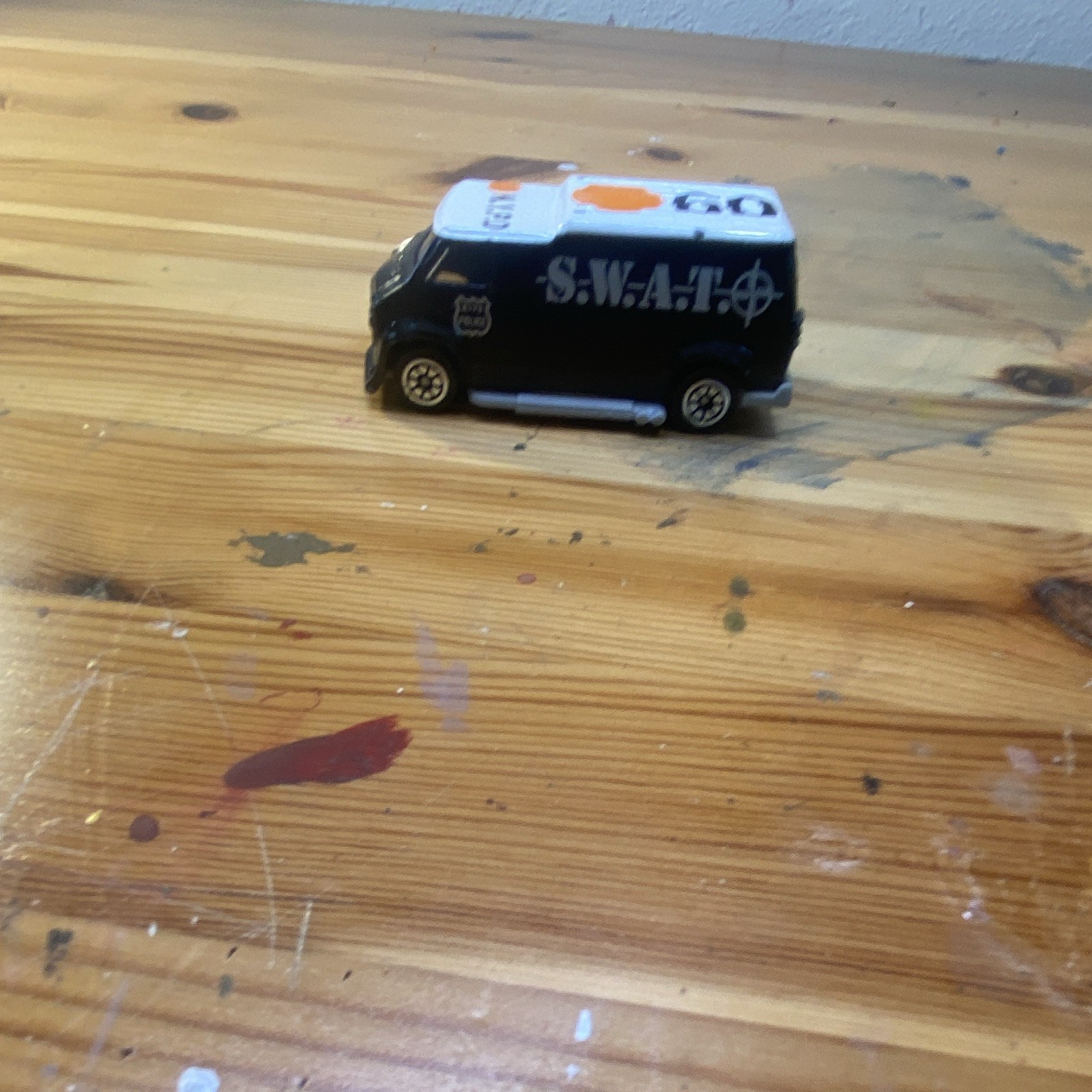 Corgi 1:64 Hot Rod Custom Van Diecast Police SWAT NYPD Black/White