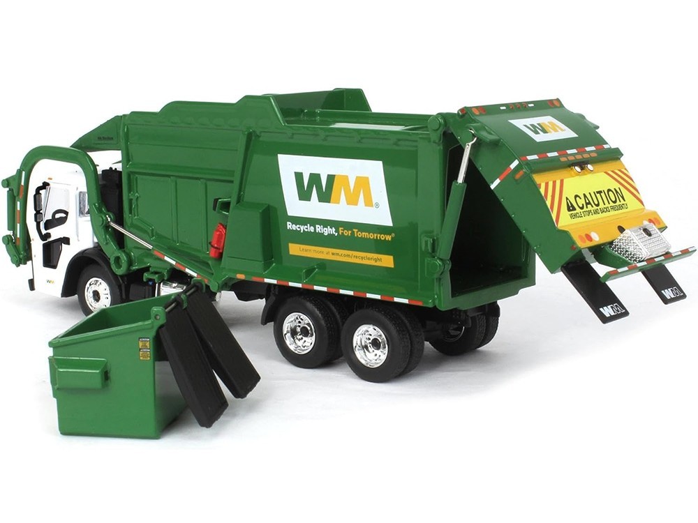 MACK LR GARBAGE TRUCK W/FRONT LOADER WASTE MANAGEMENT 1/64 FIRST GEAR 60-1796 D