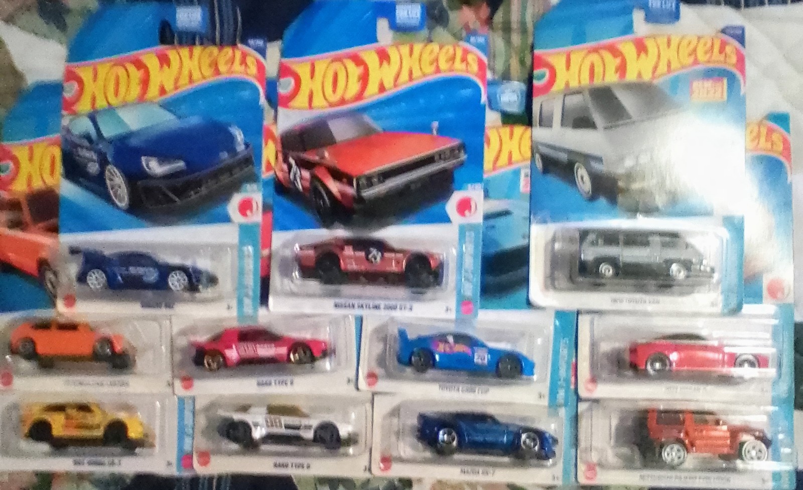 Hot Wheels JDM Lot of 11 Nissan Skyline GT-R Toyota Van Honda Civic Mazda RX7