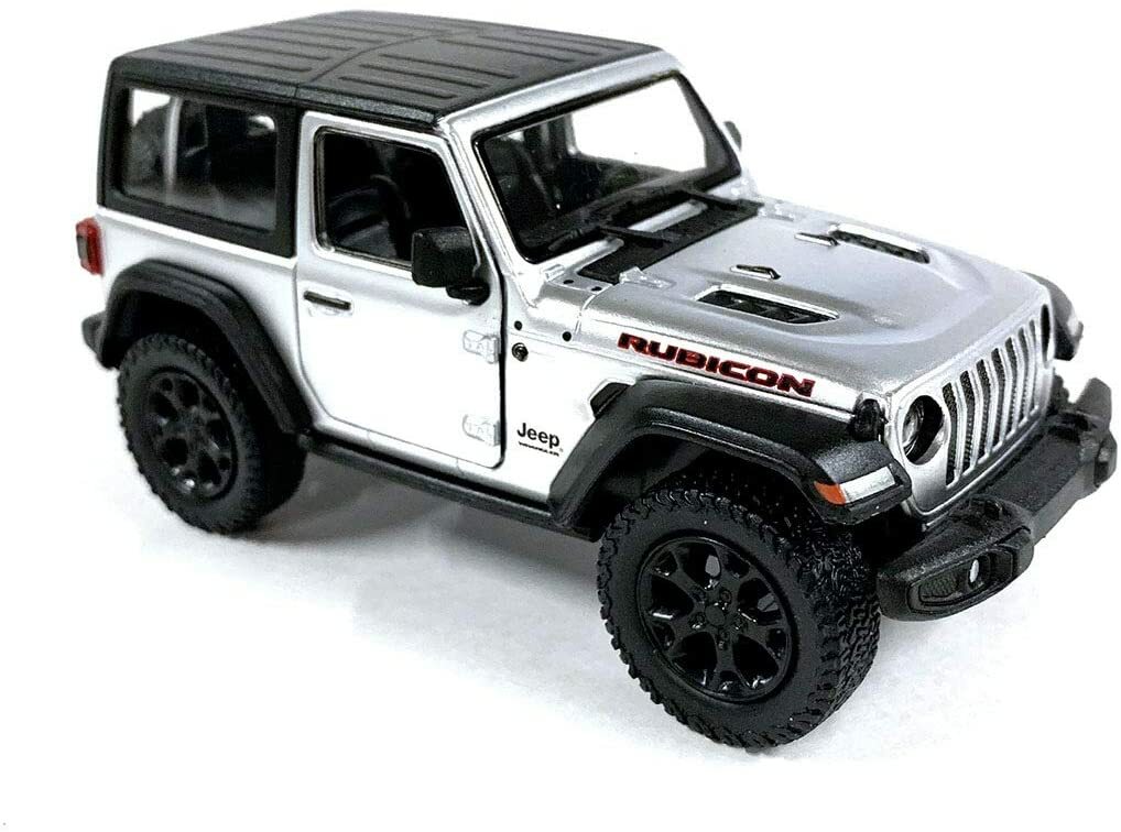 5 Inch – 2018 Jeep Wrangler Rubicon Hard Top – 1/34 Scale Diecast Model – SILVER