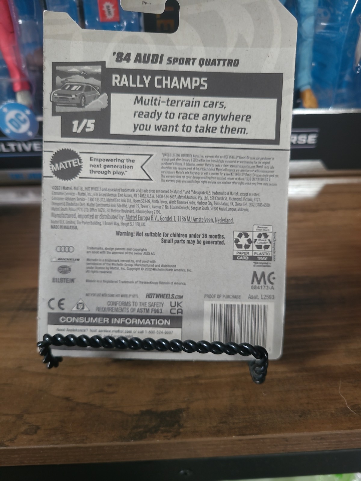 Hot Wheels Rally Champs 1/5 ’84 Audi Sport Quattro in Zamac 180/250