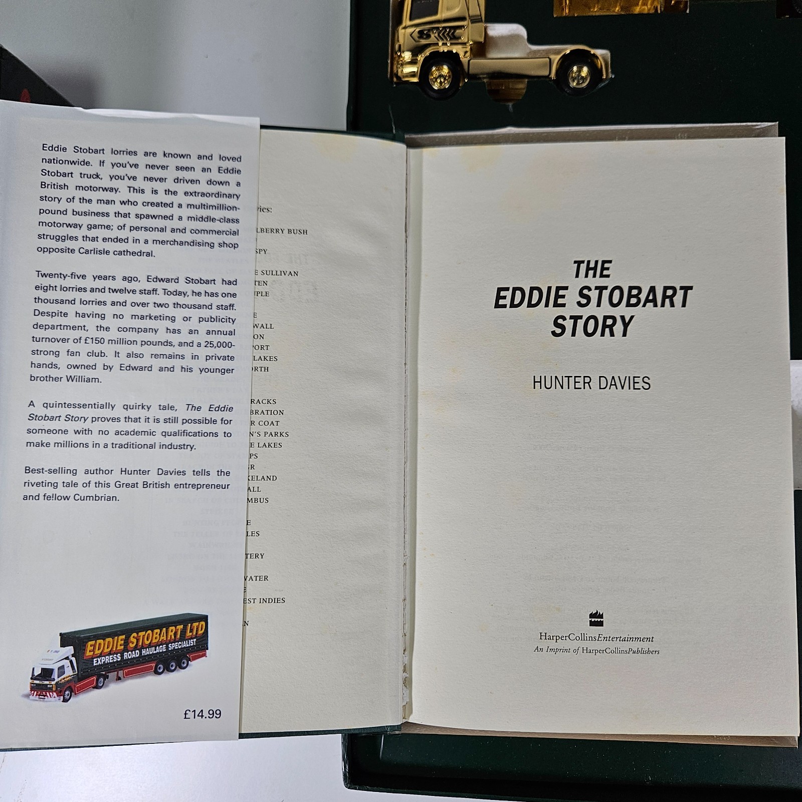 Corgi 1:64 Scale Eddie Stobart Story Gold Plated Scania Truck CC86610 Box Model.