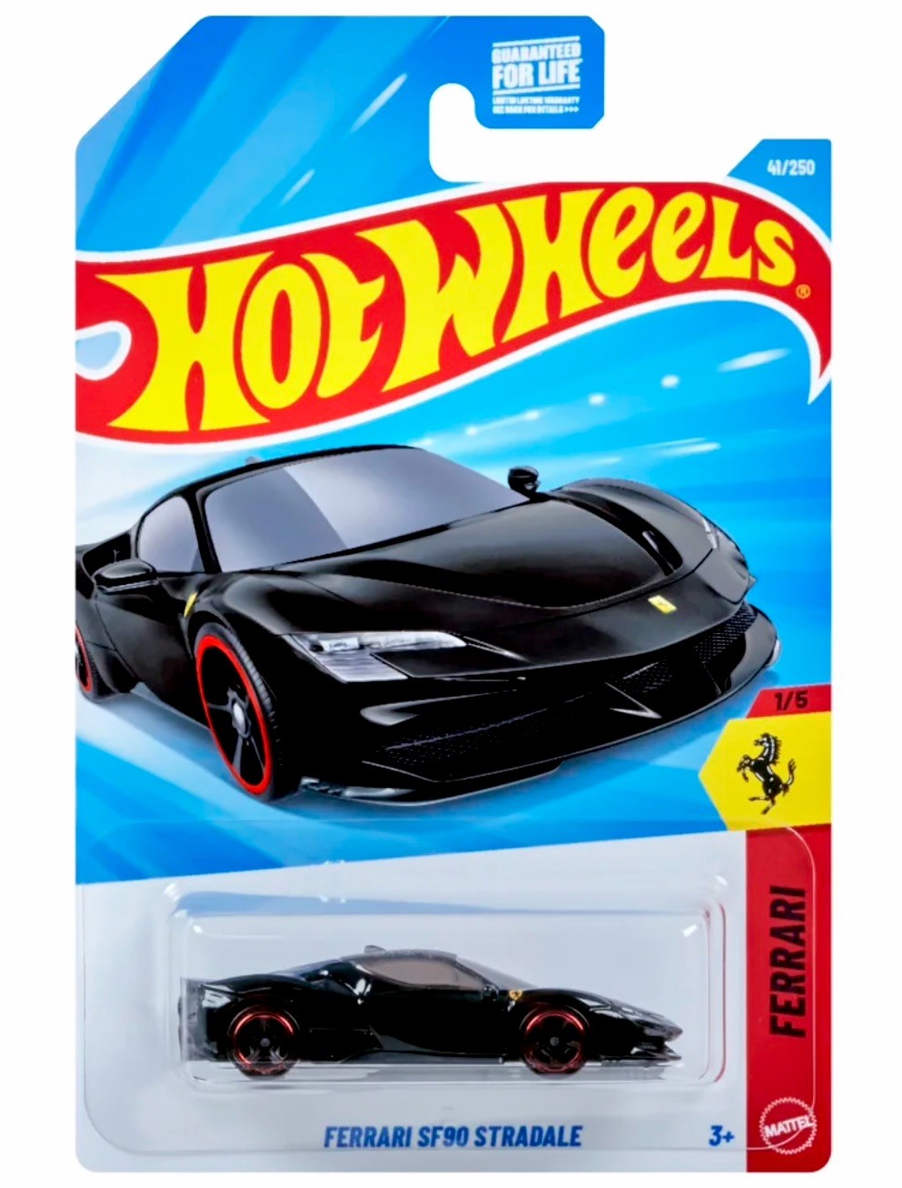 Hot Wheels Ferrari SF90 Stradale Black Red Diecast Car 1:64 Boys Girls 3+ Years