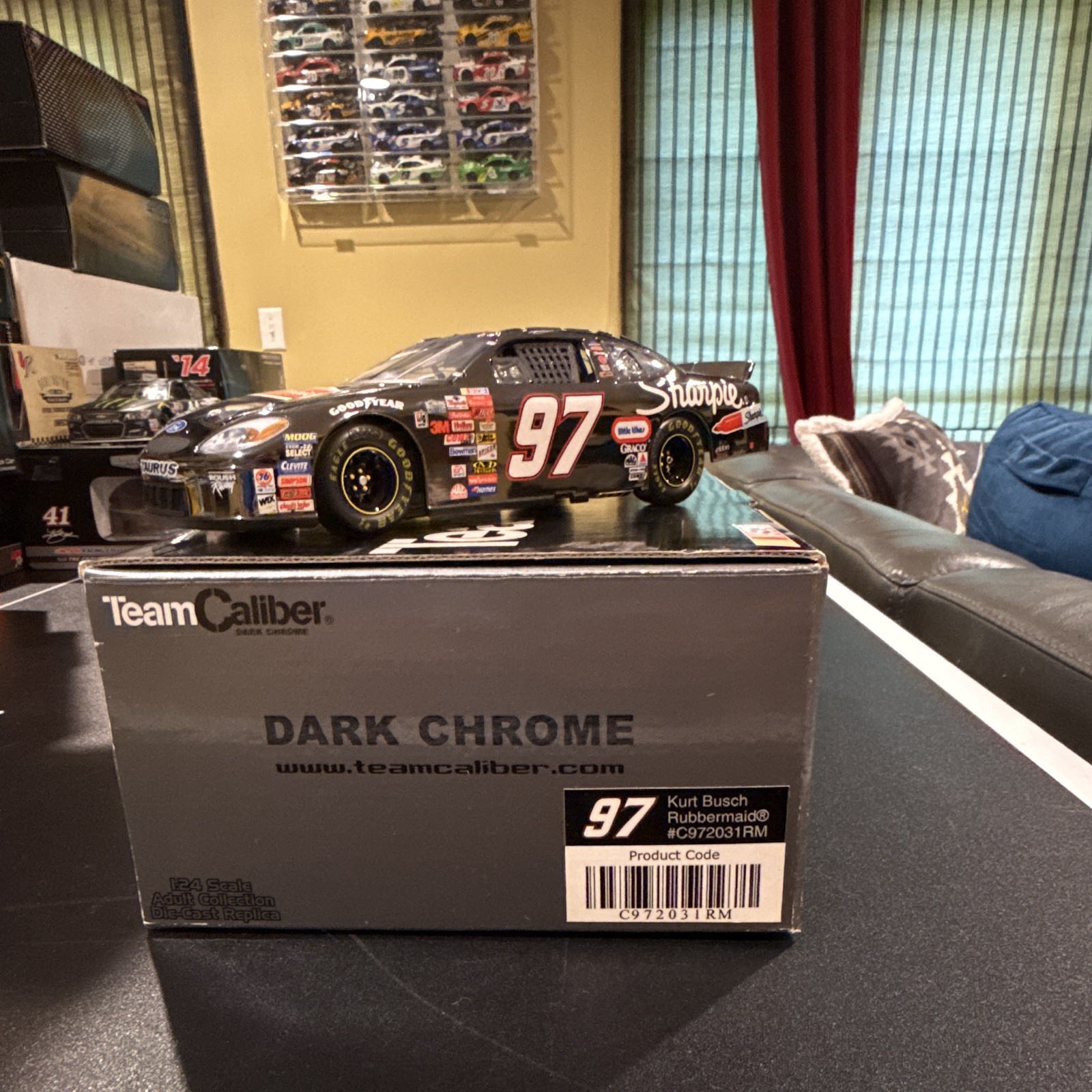 Team Caliber Dark Chrome 1:24 Kurt Busch #97 Sharpie Rubbermaid 2002 Ford Taurus