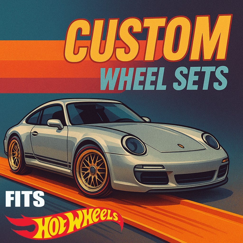 1/64 Scale Wheel Sets Real Rider Wheels Rubber Tires Custom sets for Hot Wheels