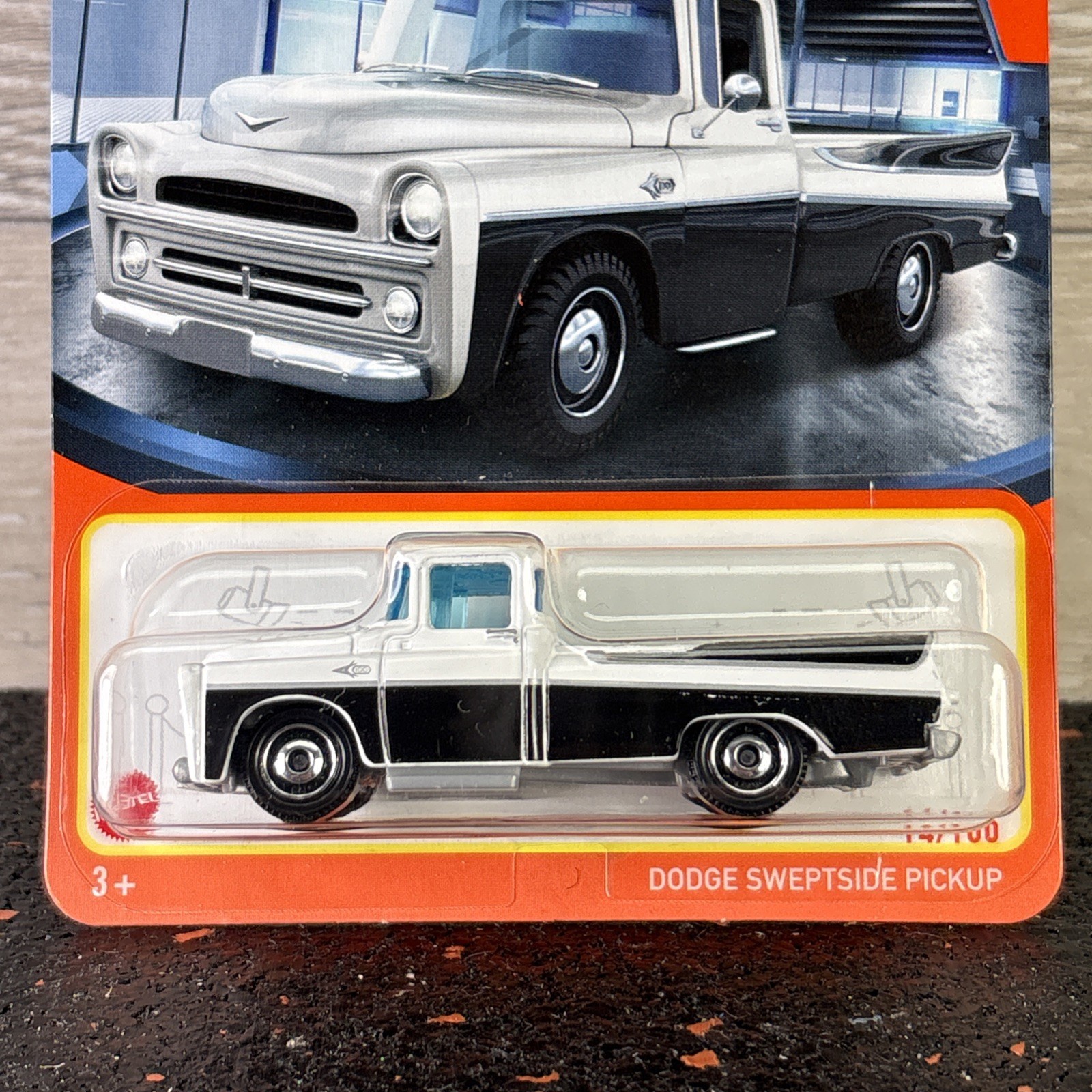 2023 Matchbox 70 Years Dodge Sweptside Pickup #14/100 White Black