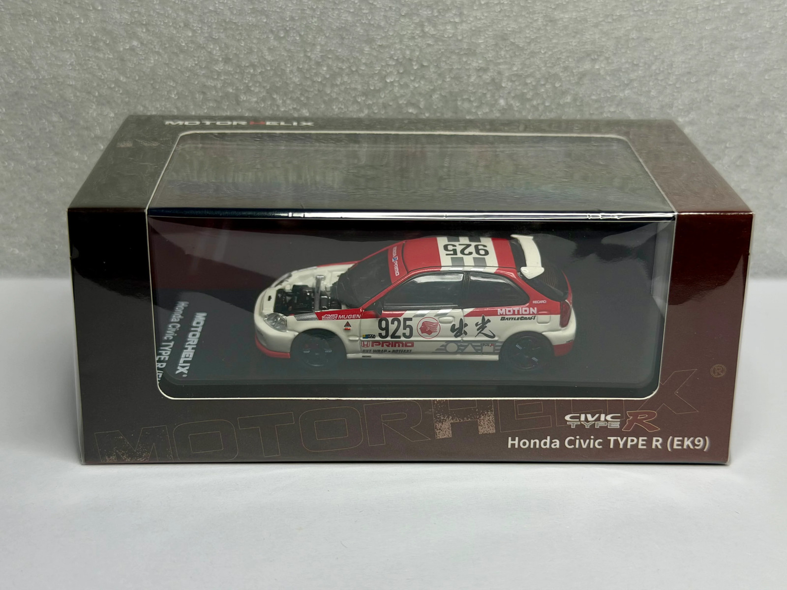 Motorhelix 1:64 Honda Civic Type R(EK9) Idemitsu Motion Red