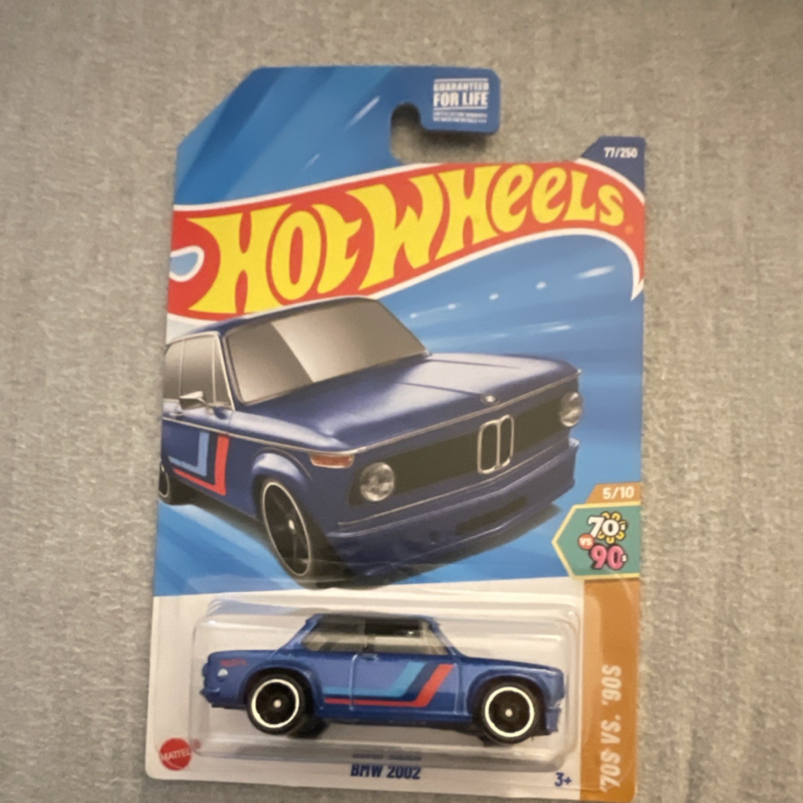 Hot Wheels BMW 2002 1:64 Diecast Blue and Yellow Cars