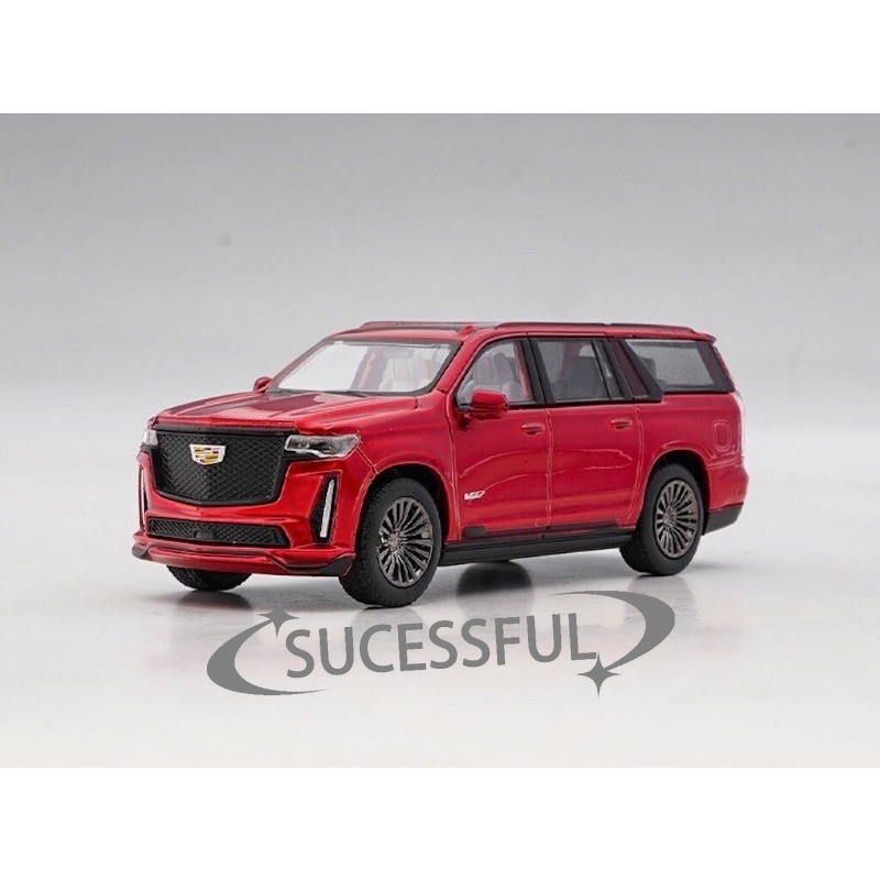 Cadillac Escalade Full Size SUV Red 1:64 Masdi Diecast Luxury Collectible Car [