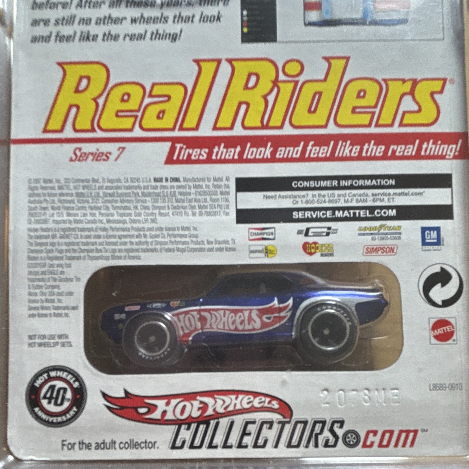 Limited Edition 2008 Real Riders Series 7 Real Riders 69 Camaro 5474/10000