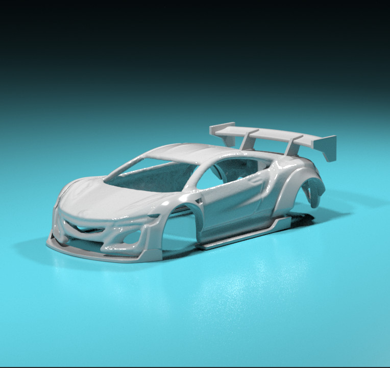 Liberty Walk Style Wide Body Kit for Hot Wheels ’17 Honda NSX – Resin