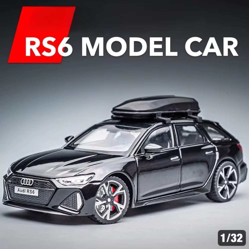 1:32 AUDI RS6 Diecast Alloy Car Model Toy Light & Sound Collectable Gift NEW
