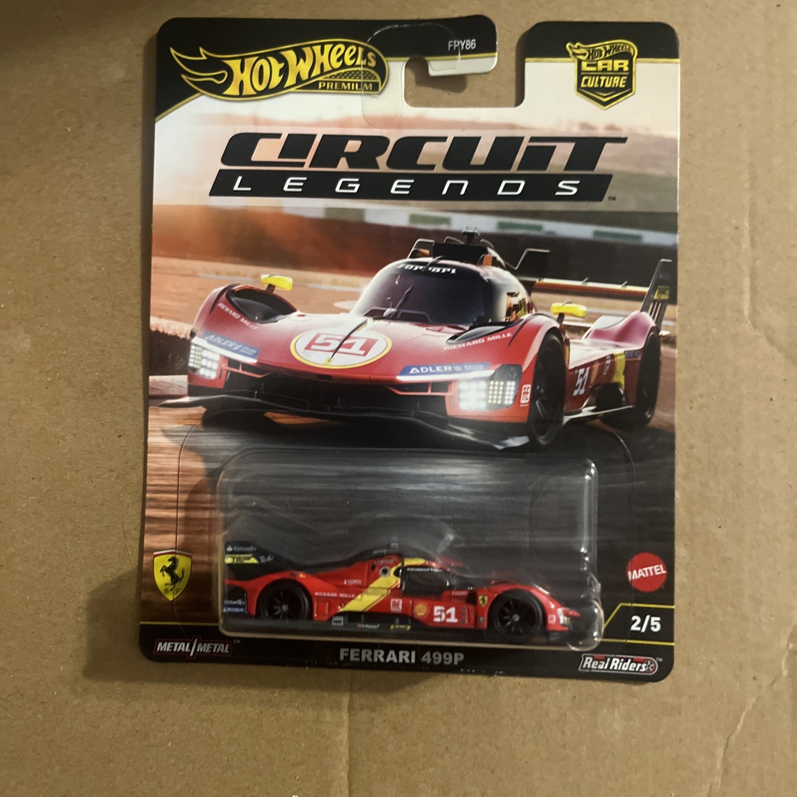 Hot Wheels Premium 2025 Car Culture “Circuit Legends” Ferrari 499P Red 1:64