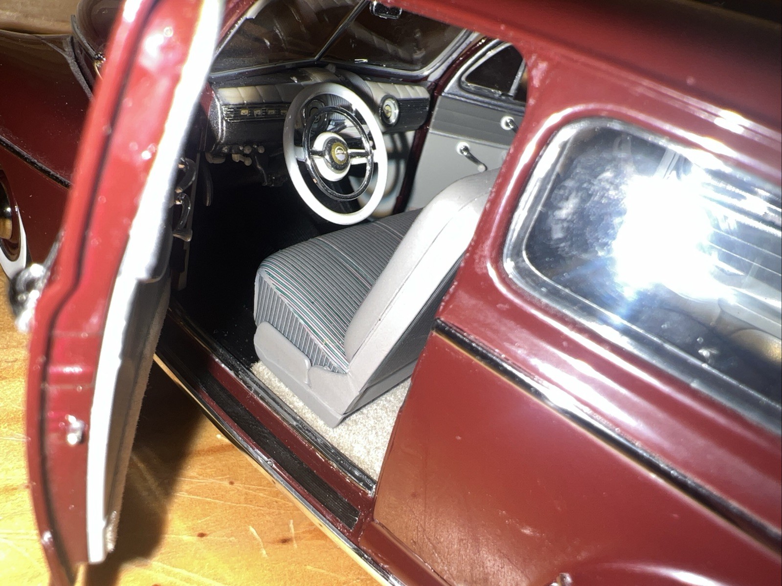 1947 Ford Super Deluxe Tudor Sedan Monsoon Maroon Danbury Mint Diecast Replica