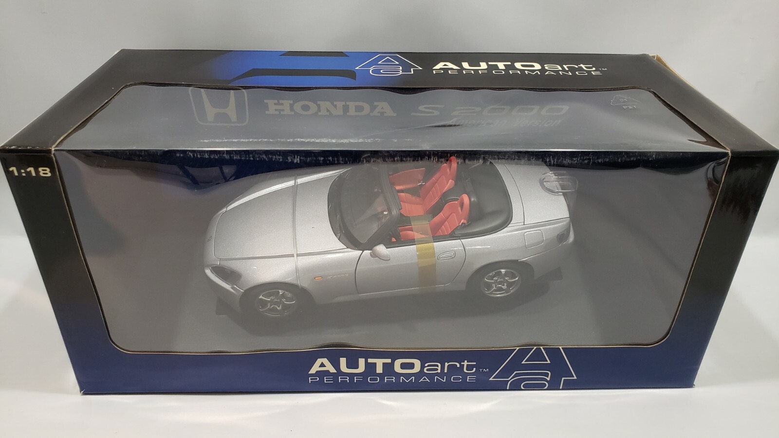 NEW AUTOart 1/18 HONDA S2000 LH DRIVE SILVER RARE AMERICAN VERSION MINT AP1