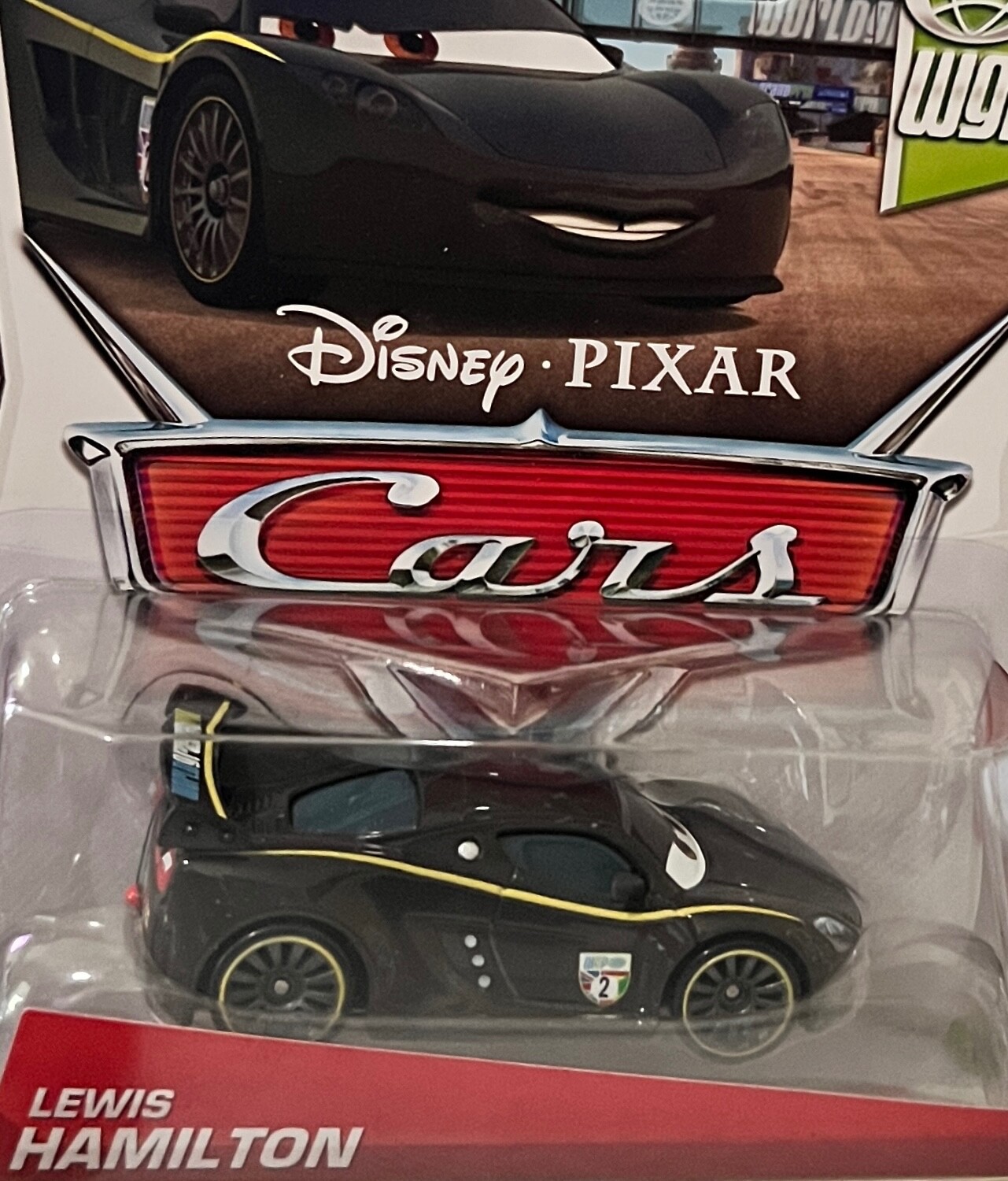 DISNEY PIXAR CARS “LEWIS HAMILTON”, NEW IN PACKAGE, SHIP WORLD WIDE