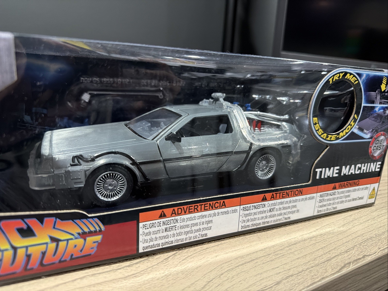 Jada Back to the Future I Classic Time Machine DeLorean light up Ships Out Fast