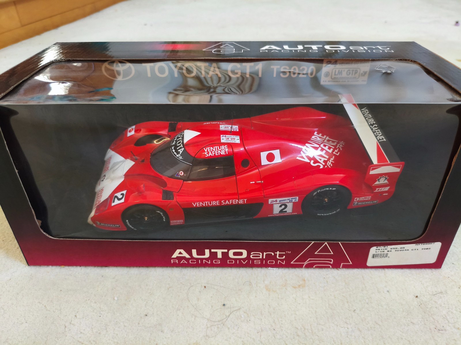 AUTOart Toyota GT1 TS020 #1 1/18 Scale Le Mans Red Diecast Racing Car 89986 NIB