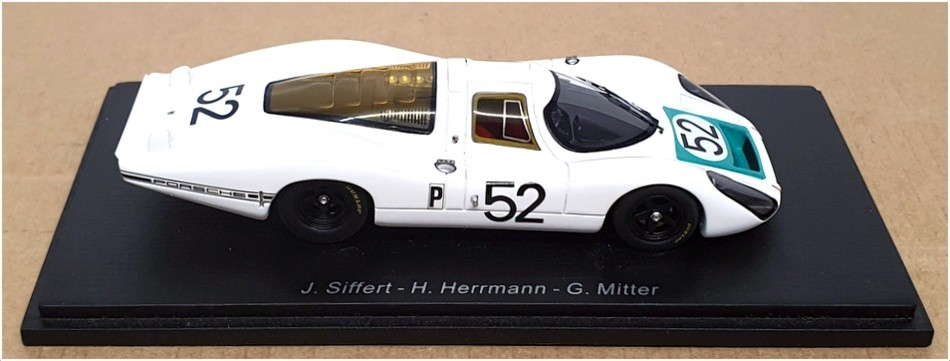 Spark 1/43 Scale S2985 – Porsche 907 #52 2nd Daytona 24h 1968 – White/Green