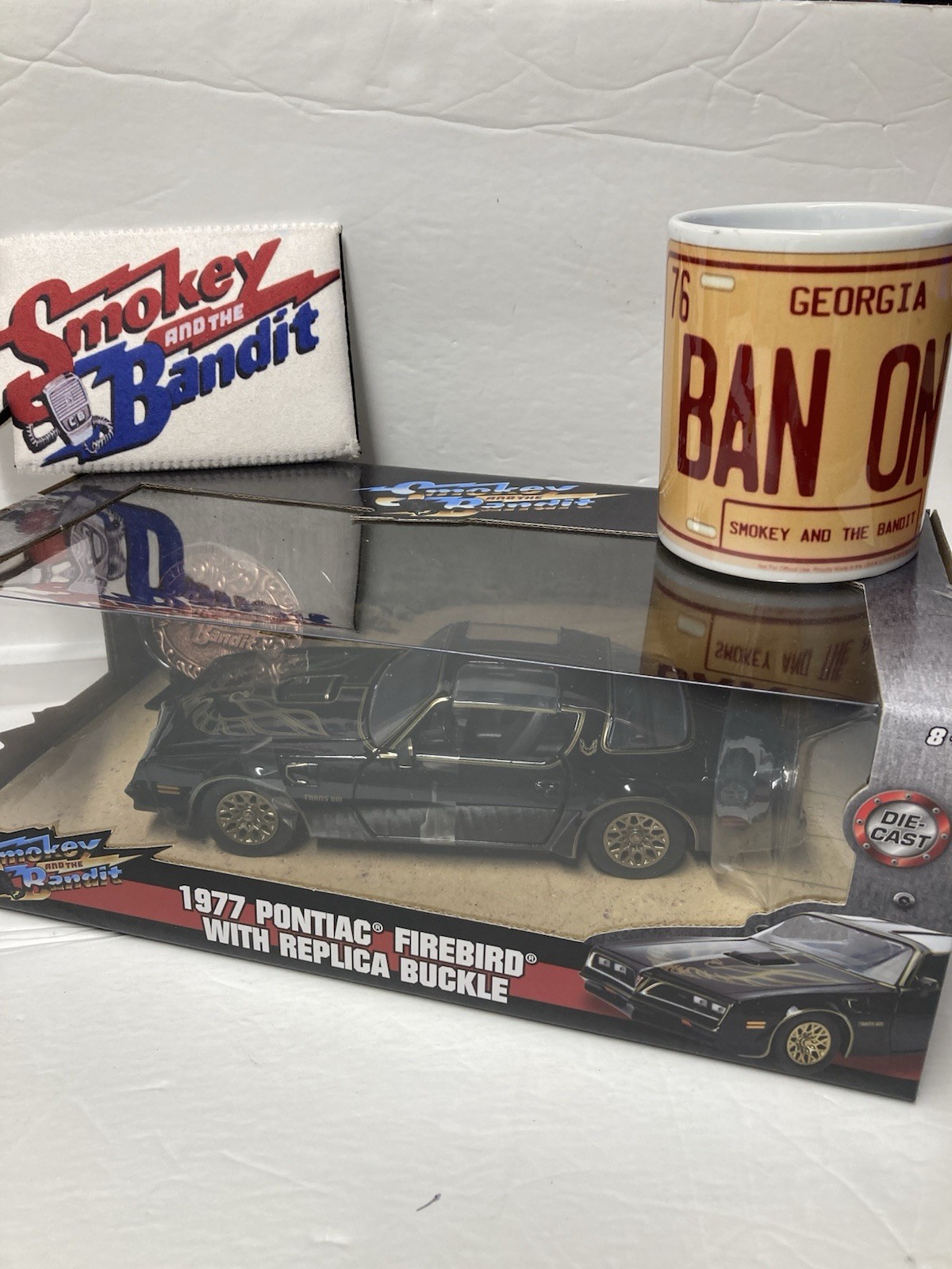 Smokey and the Bandit Jada Toys JAD30998 Car plus Ban One Coffee Mug ,Coaster