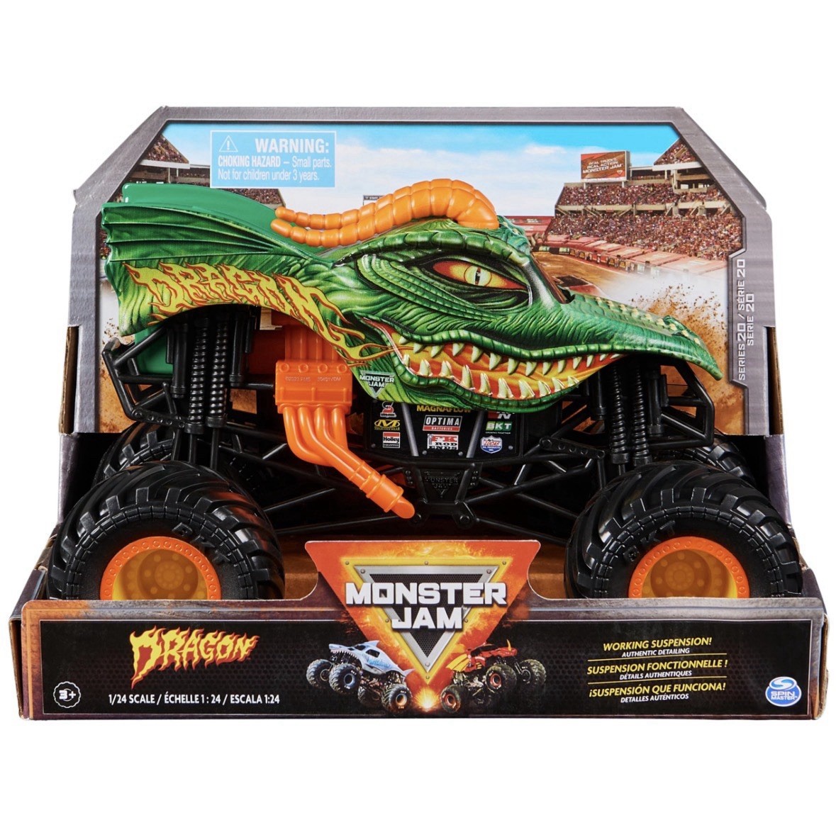 Monster Jam Truck Dragon 1/24 Scale Series 20 True Metal by Spin Master