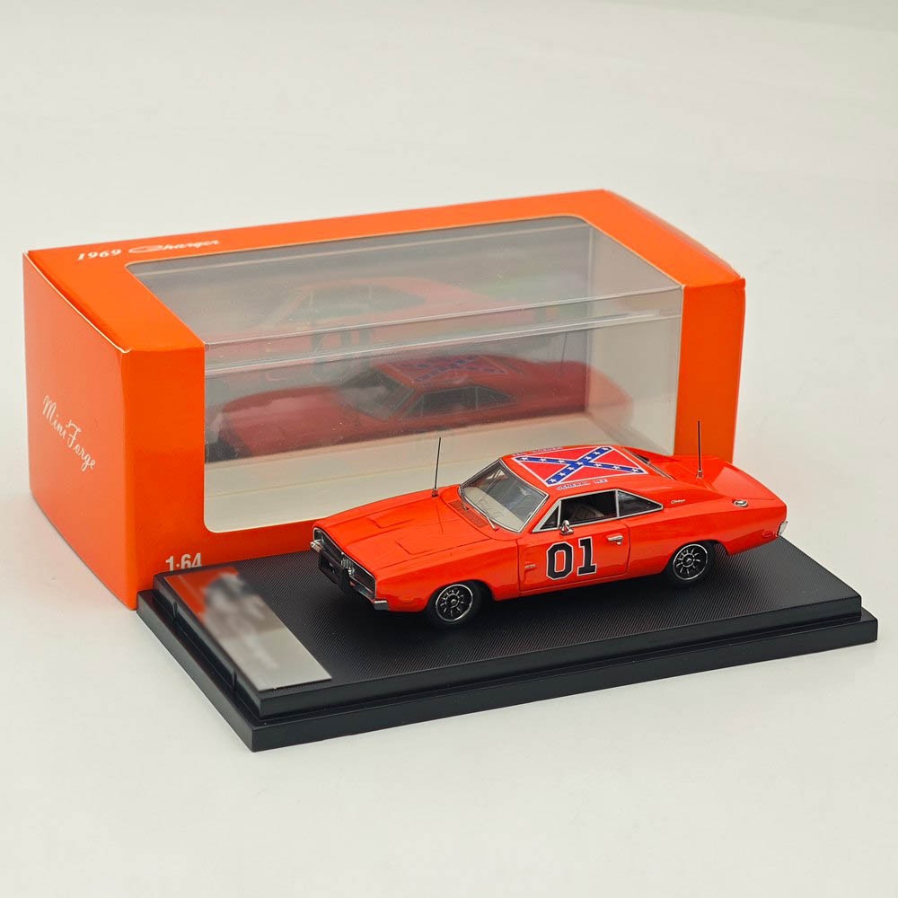 Pre-sale 1:64 Mini Forge 1969 Dodge Charger General Lee Red Diecast Metal Car