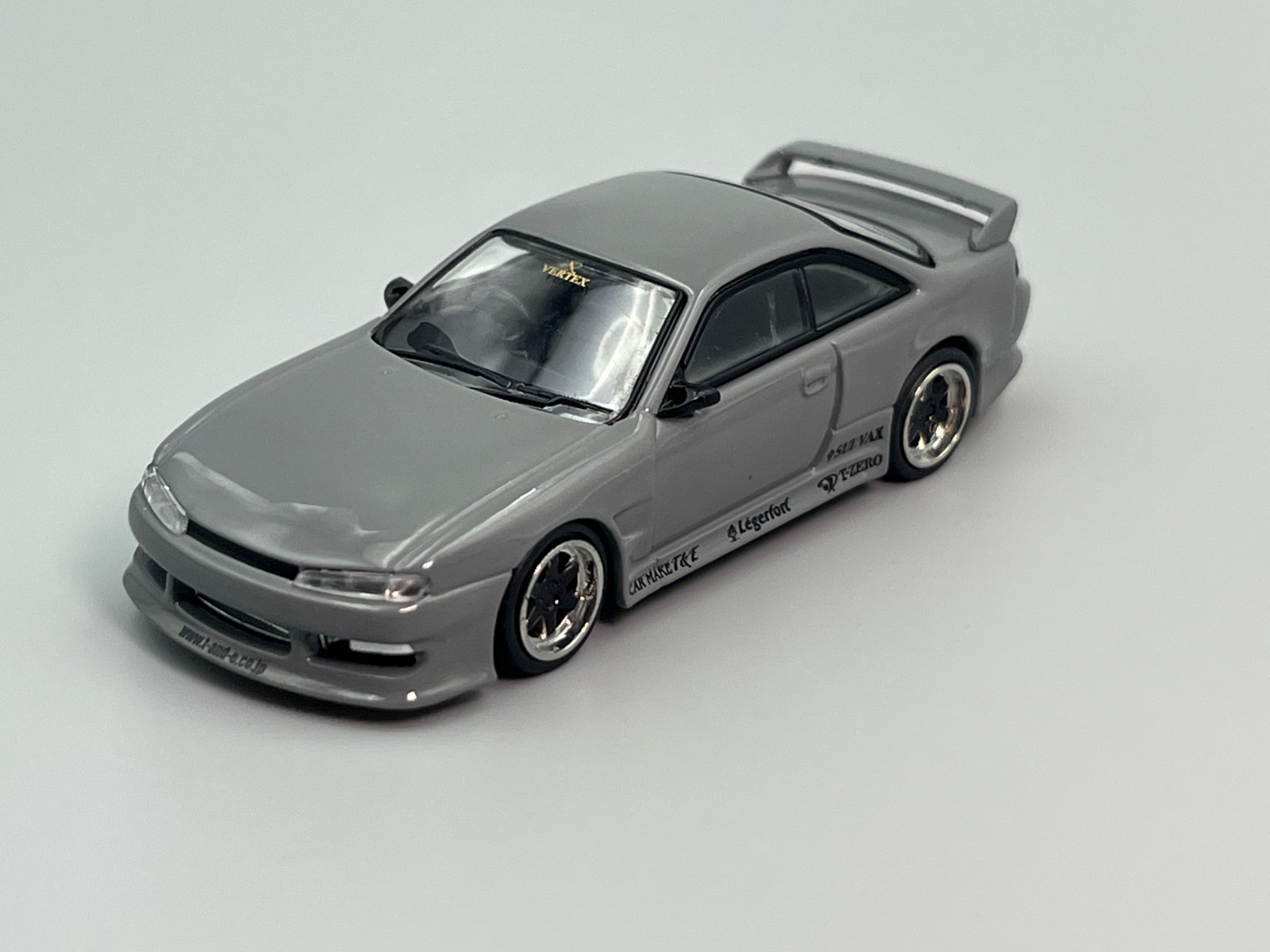 Nissan Silvia S14 240SX VERTEX Grey Tarmac Works 1/64 scale