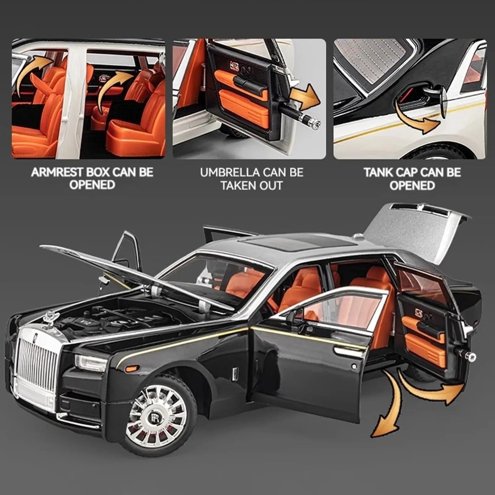 1:18 Rolls-Royce Phantom Car Alloy Model Diecast Model Collection Kids Gift