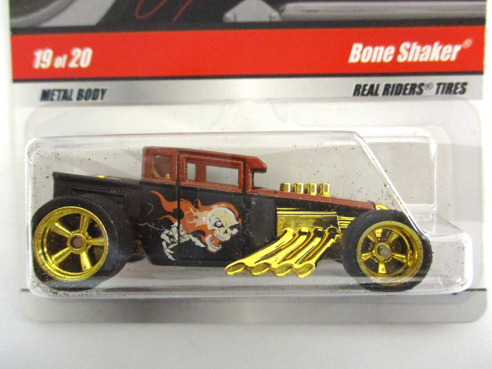 HOT WHEELS – LARRY’S GARAGE – BONE SHAKER CUSTOM RAT ROD PICKUP – REAL RIDERS