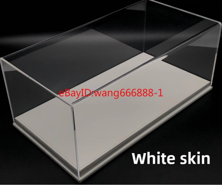For 1/18 Car Model Collect Acrylic Display Case Show Case Pu Leather Base Model