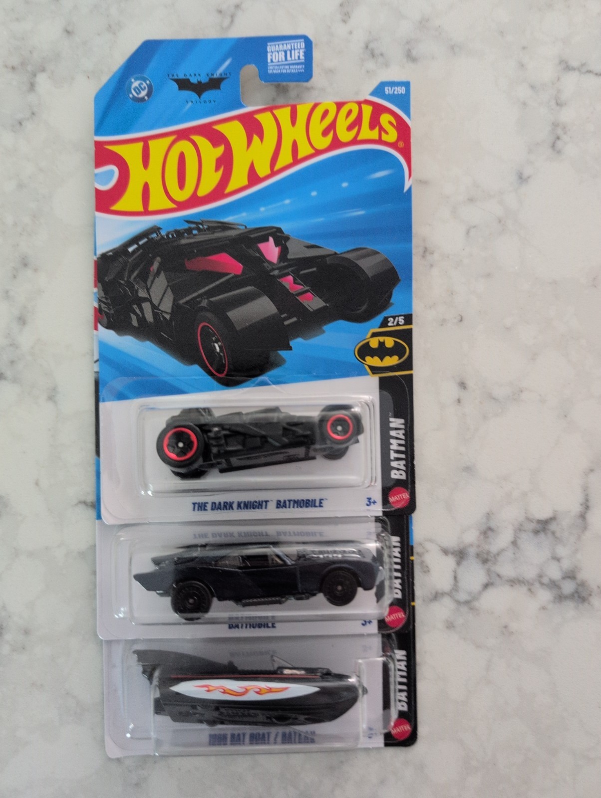 The Dark Knight Batmobile, Bat Boat, Batmobile 2026 Hot Wheels Lot Of 3