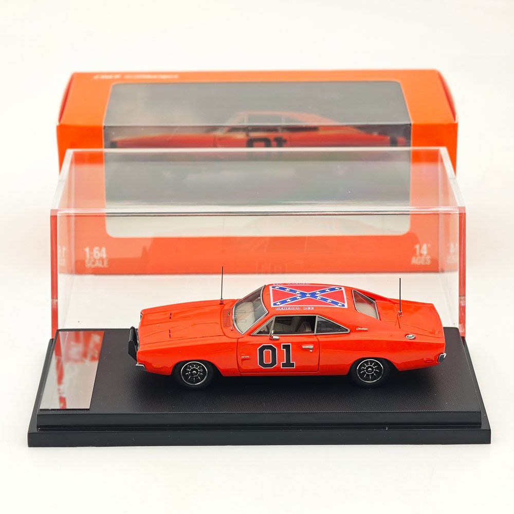 Pre-sale 1:64 Mini Forge 1969 Dodge Charger General Lee Red Diecast Metal Car