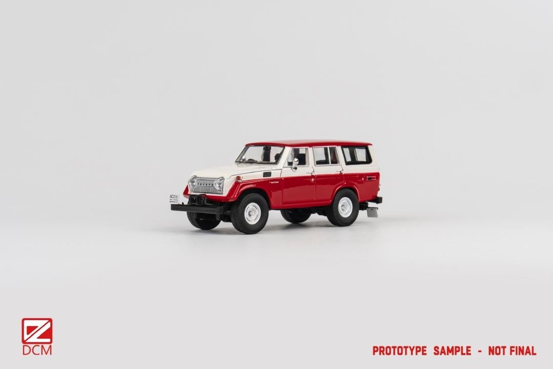 TOYOTA LAND CRUISER FJ55 RED & WHITE 1/64 DIECAST CAR BY DCM MODELS