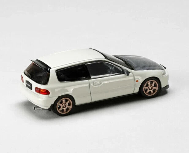 1/64 HJ JDM Honda CIVIC EG6 SIR-II Diecast Model Car -WHITE-
